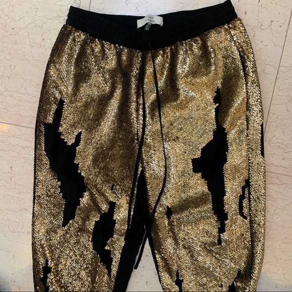 Robert Rodriguez Gold Sequined Track Pants - Picture 8 of 16